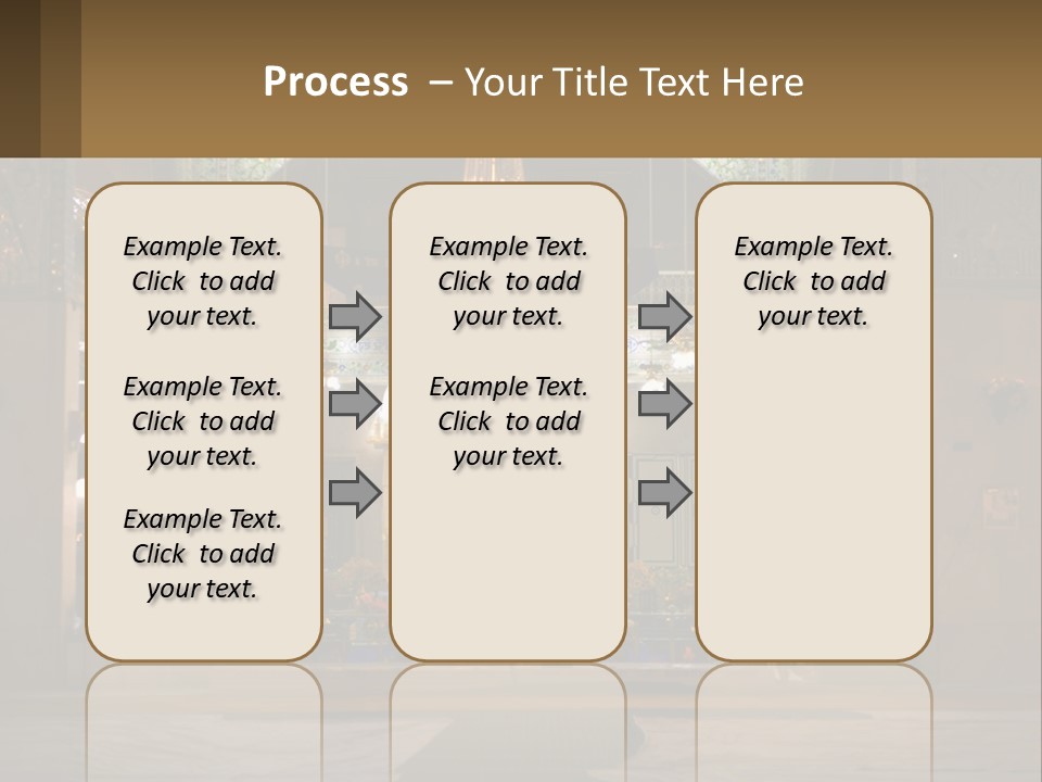 A Large Church With A Chandelier And A Clock On The Wall PowerPoint Template