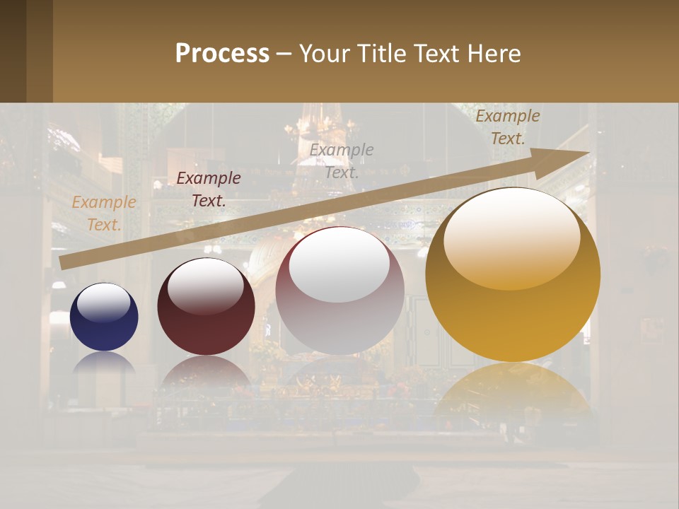 A Large Church With A Chandelier And A Clock On The Wall PowerPoint Template