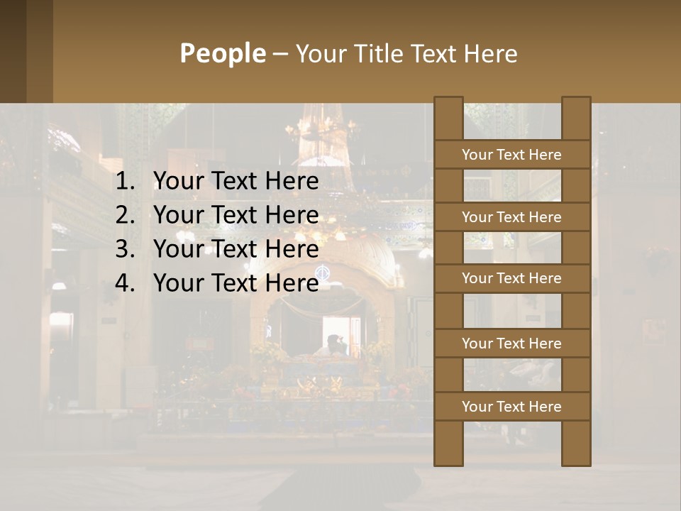 A Large Church With A Chandelier And A Clock On The Wall PowerPoint Template