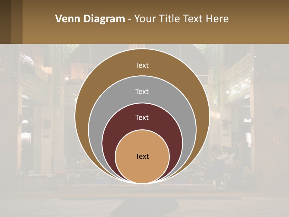 A Large Church With A Chandelier And A Clock On The Wall PowerPoint Template