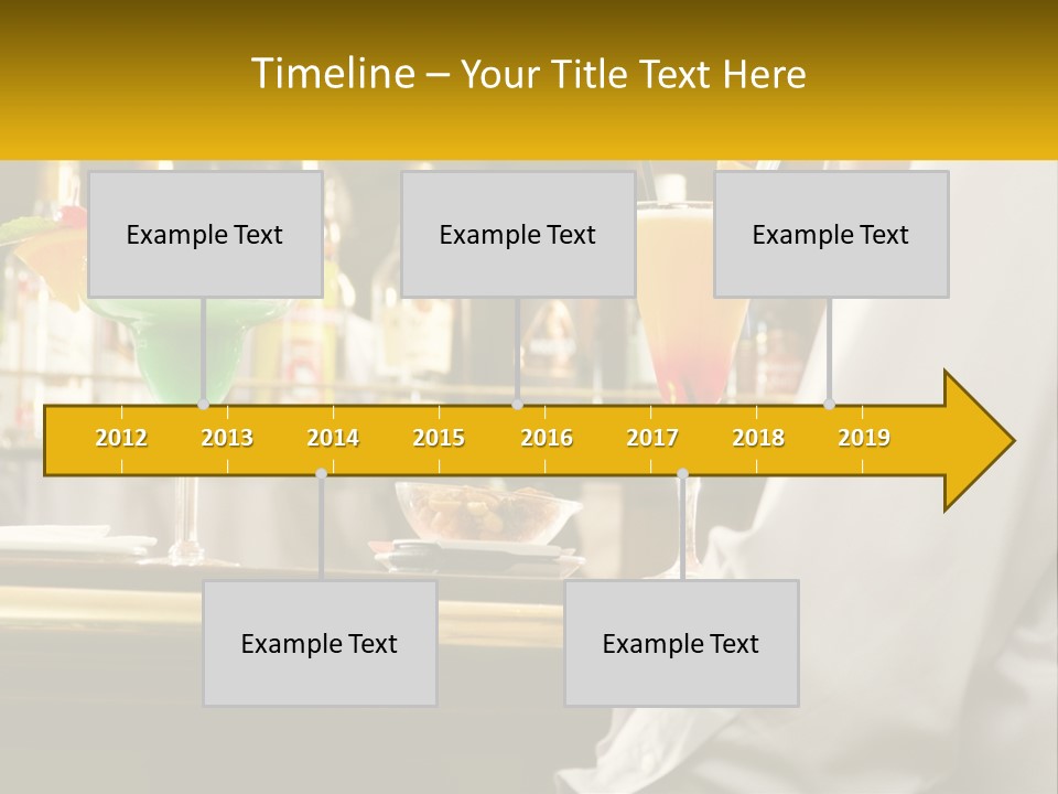 A Man Sitting At A Bar With A Variety Of Drinks PowerPoint Template