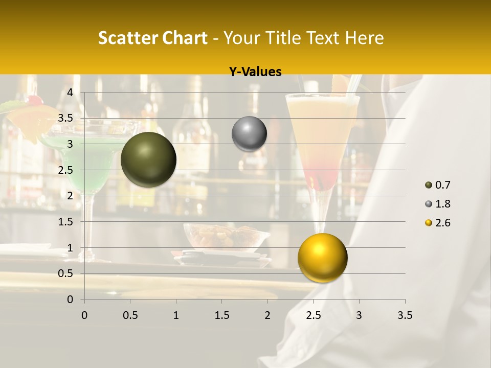 A Man Sitting At A Bar With A Variety Of Drinks PowerPoint Template