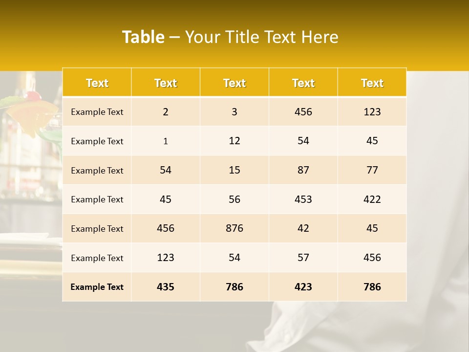 A Man Sitting At A Bar With A Variety Of Drinks PowerPoint Template