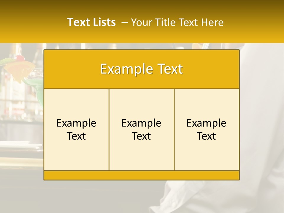 A Man Sitting At A Bar With A Variety Of Drinks PowerPoint Template