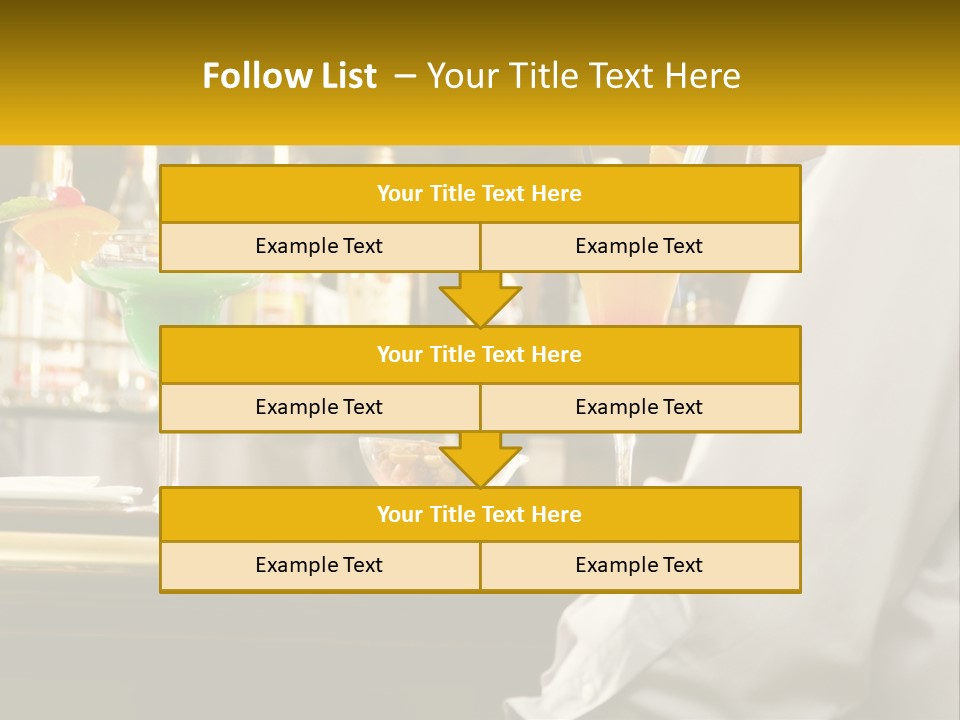 A Man Sitting At A Bar With A Variety Of Drinks PowerPoint Template