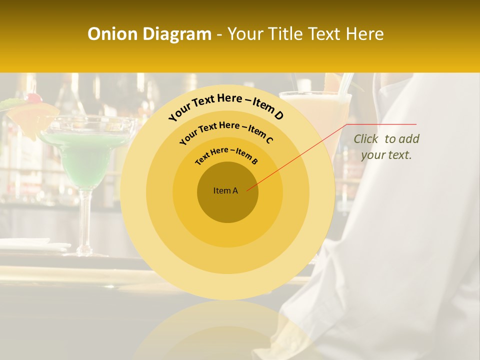 A Man Sitting At A Bar With A Variety Of Drinks PowerPoint Template