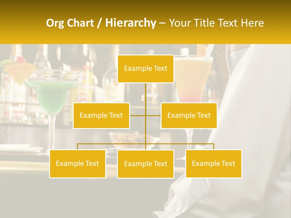 A Man Sitting At A Bar With A Variety Of Drinks PowerPoint Template