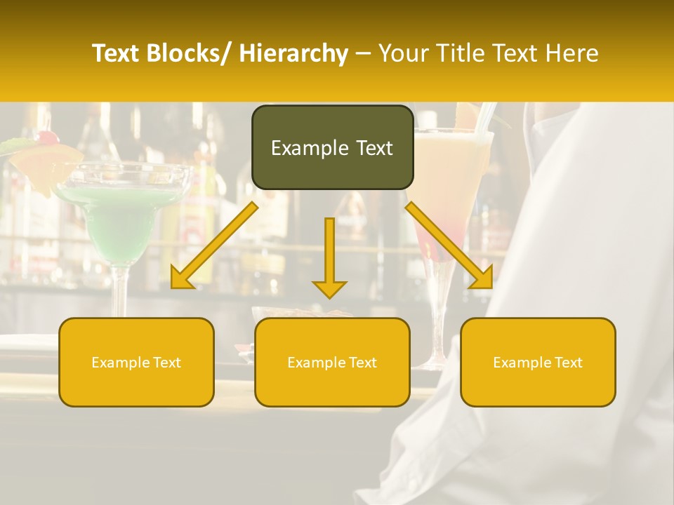 A Man Sitting At A Bar With A Variety Of Drinks PowerPoint Template