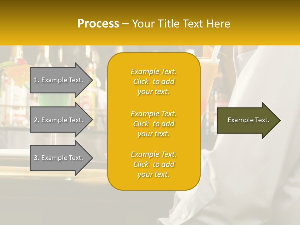 A Man Sitting At A Bar With A Variety Of Drinks PowerPoint Template