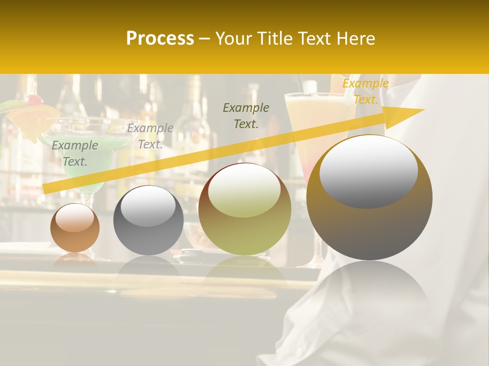 A Man Sitting At A Bar With A Variety Of Drinks PowerPoint Template