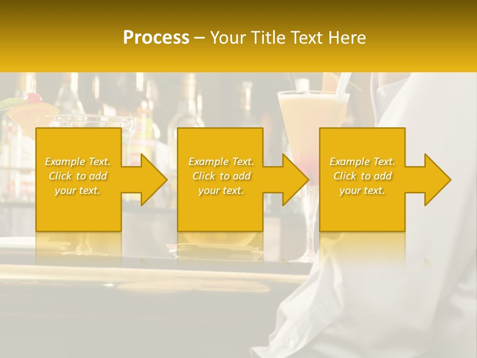 A Man Sitting At A Bar With A Variety Of Drinks PowerPoint Template