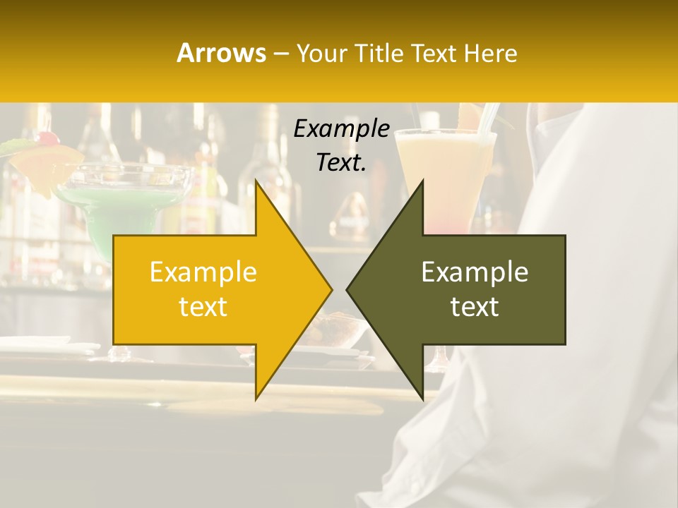 A Man Sitting At A Bar With A Variety Of Drinks PowerPoint Template