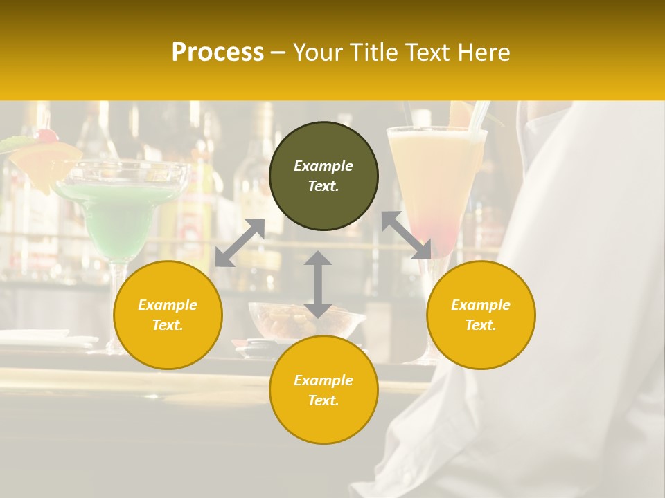 A Man Sitting At A Bar With A Variety Of Drinks PowerPoint Template