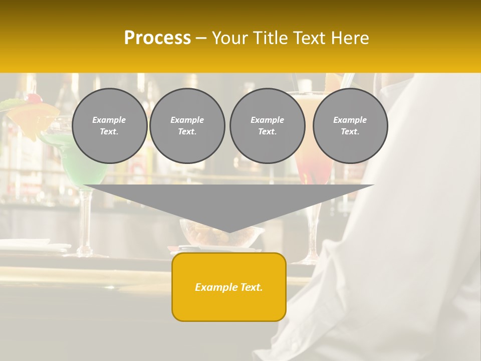 A Man Sitting At A Bar With A Variety Of Drinks PowerPoint Template