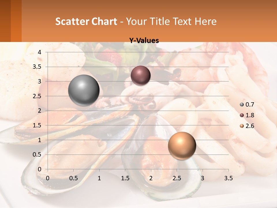 A Plate Of Food With Shrimp, Mussels And Other Foods PowerPoint Template