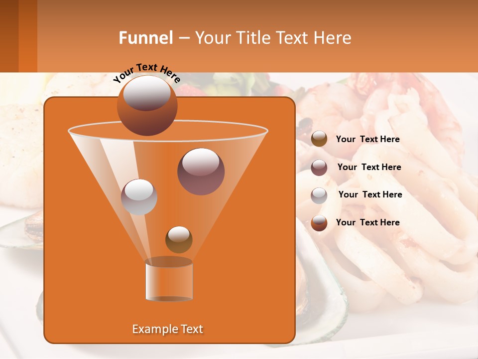 A Plate Of Food With Shrimp, Mussels And Other Foods PowerPoint Template