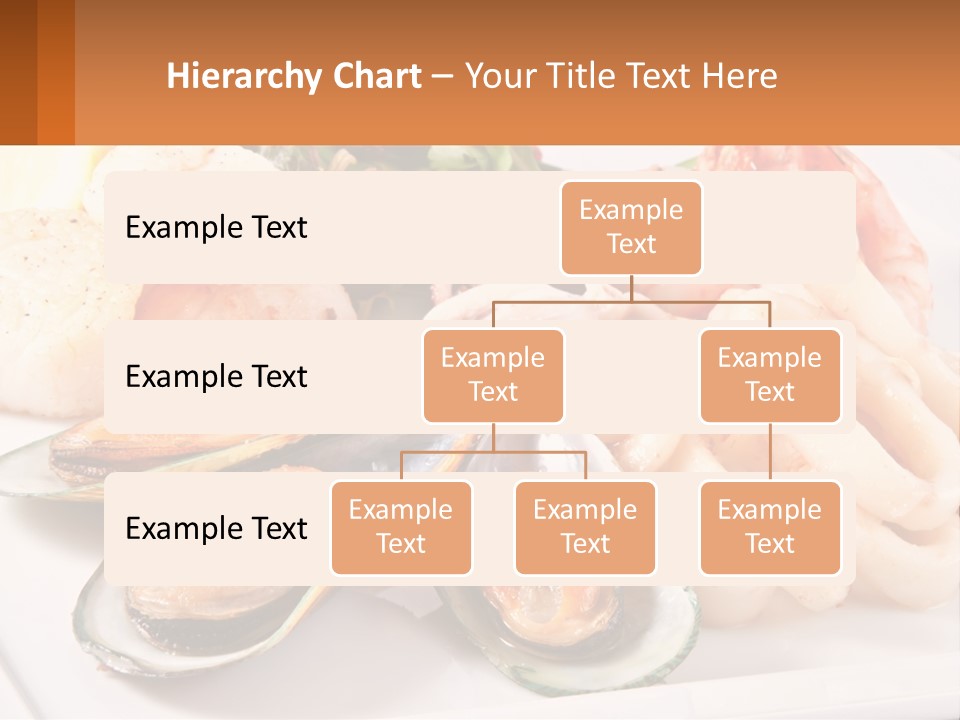 A Plate Of Food With Shrimp, Mussels And Other Foods PowerPoint Template