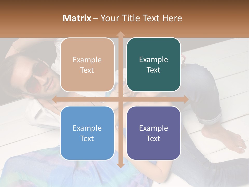 A Man And A Woman Laying On A Dock PowerPoint Template