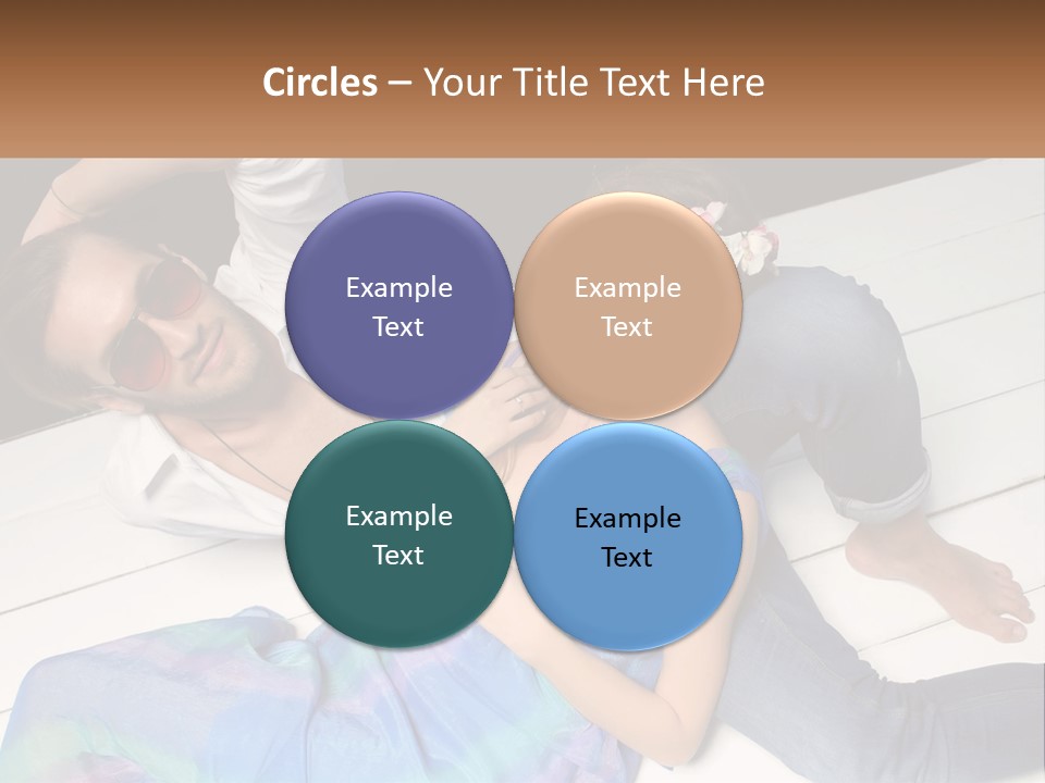 A Man And A Woman Laying On A Dock PowerPoint Template