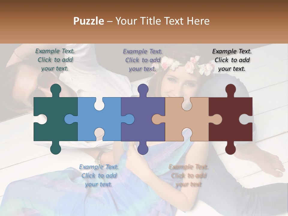 A Man And A Woman Laying On A Dock PowerPoint Template