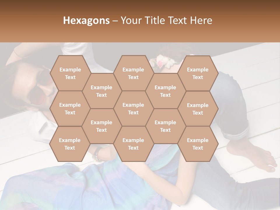 A Man And A Woman Laying On A Dock PowerPoint Template