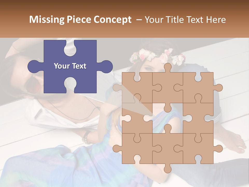 A Man And A Woman Laying On A Dock PowerPoint Template