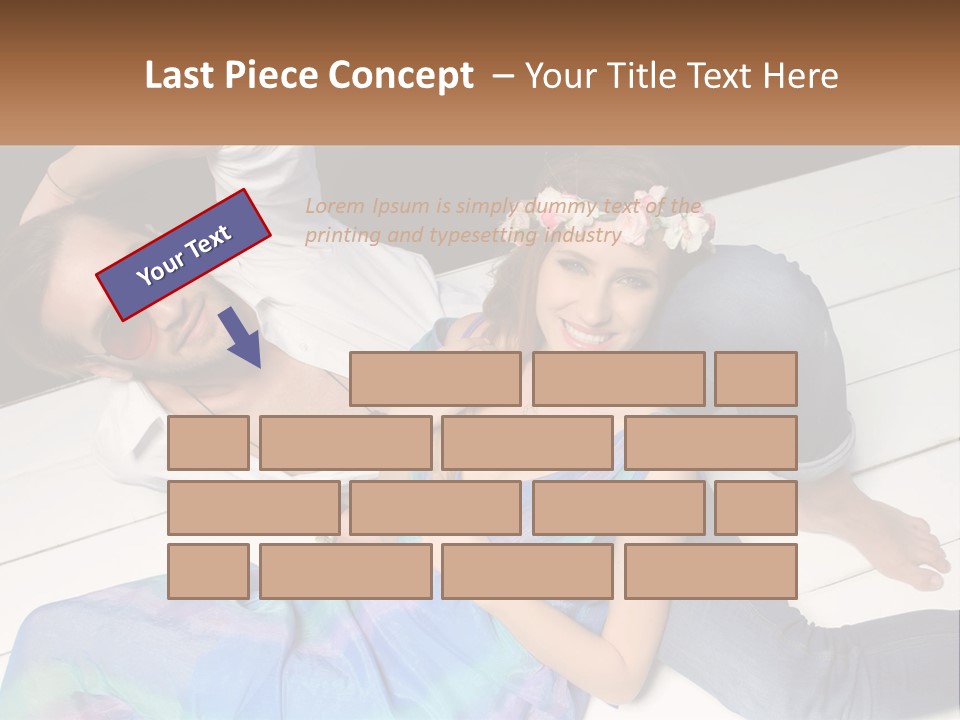 A Man And A Woman Laying On A Dock PowerPoint Template