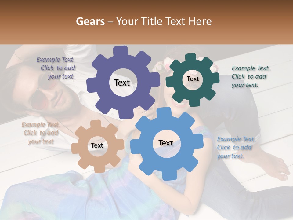 A Man And A Woman Laying On A Dock PowerPoint Template