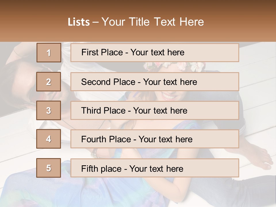 A Man And A Woman Laying On A Dock PowerPoint Template