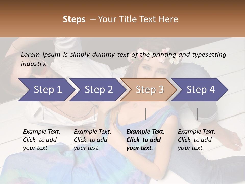 A Man And A Woman Laying On A Dock PowerPoint Template