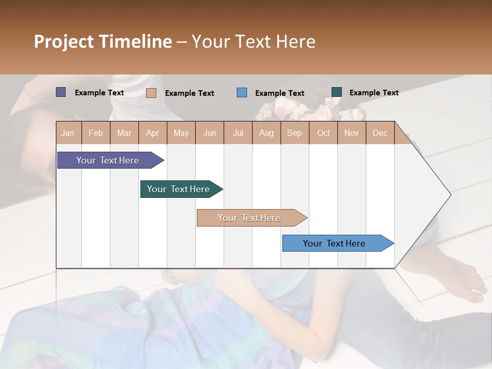 A Man And A Woman Laying On A Dock PowerPoint Template