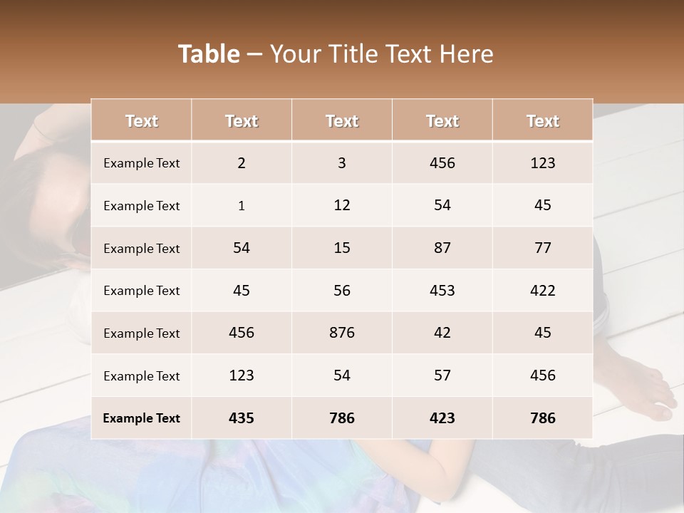 A Man And A Woman Laying On A Dock PowerPoint Template