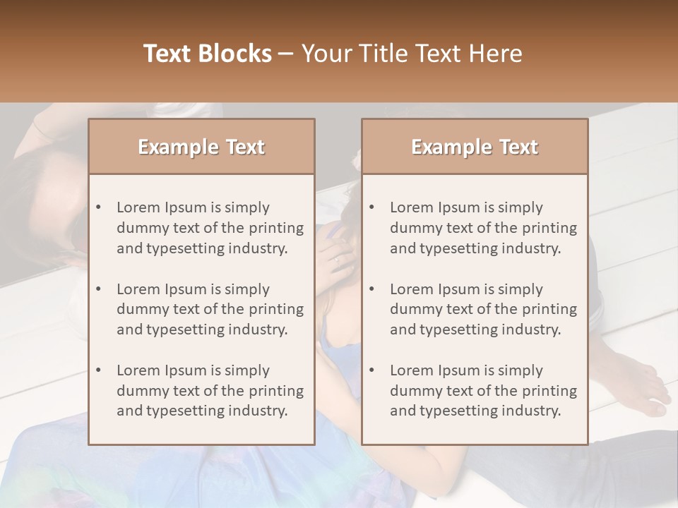 A Man And A Woman Laying On A Dock PowerPoint Template