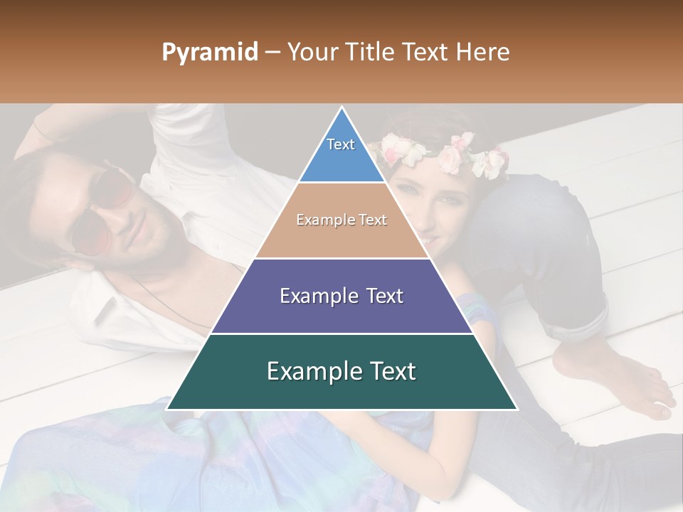 A Man And A Woman Laying On A Dock PowerPoint Template