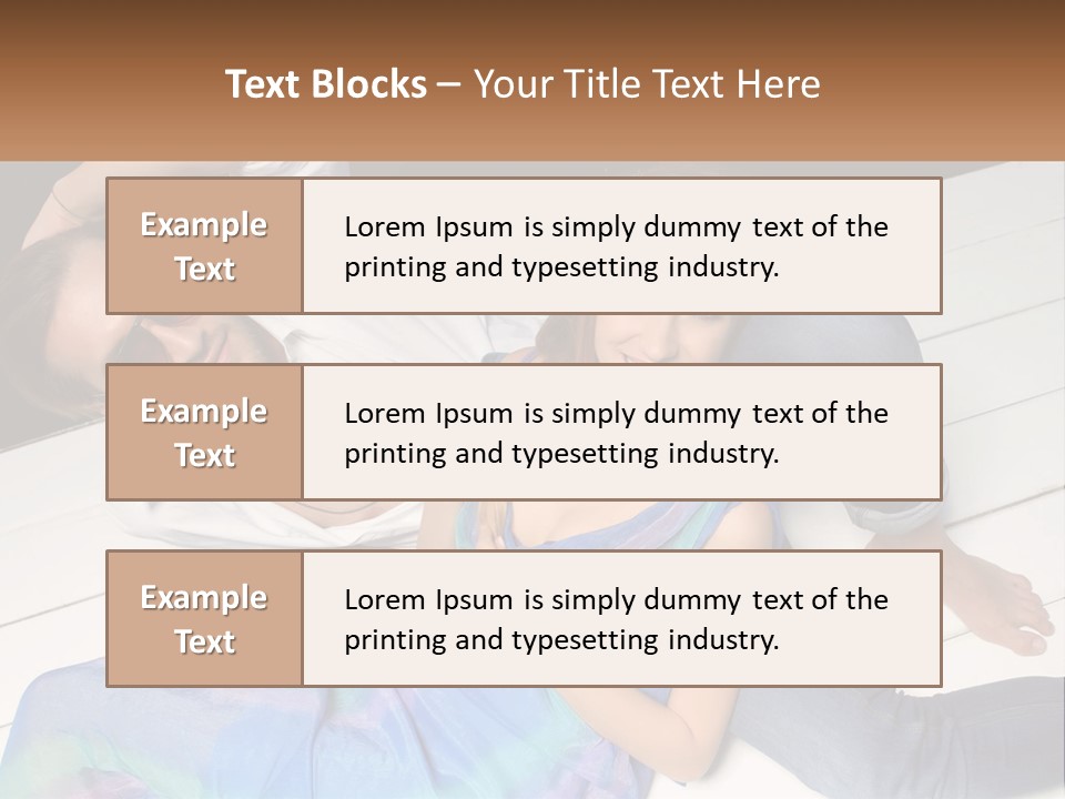 A Man And A Woman Laying On A Dock PowerPoint Template