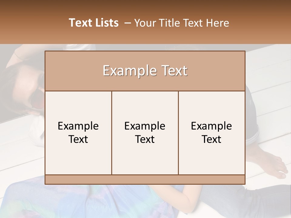 A Man And A Woman Laying On A Dock PowerPoint Template