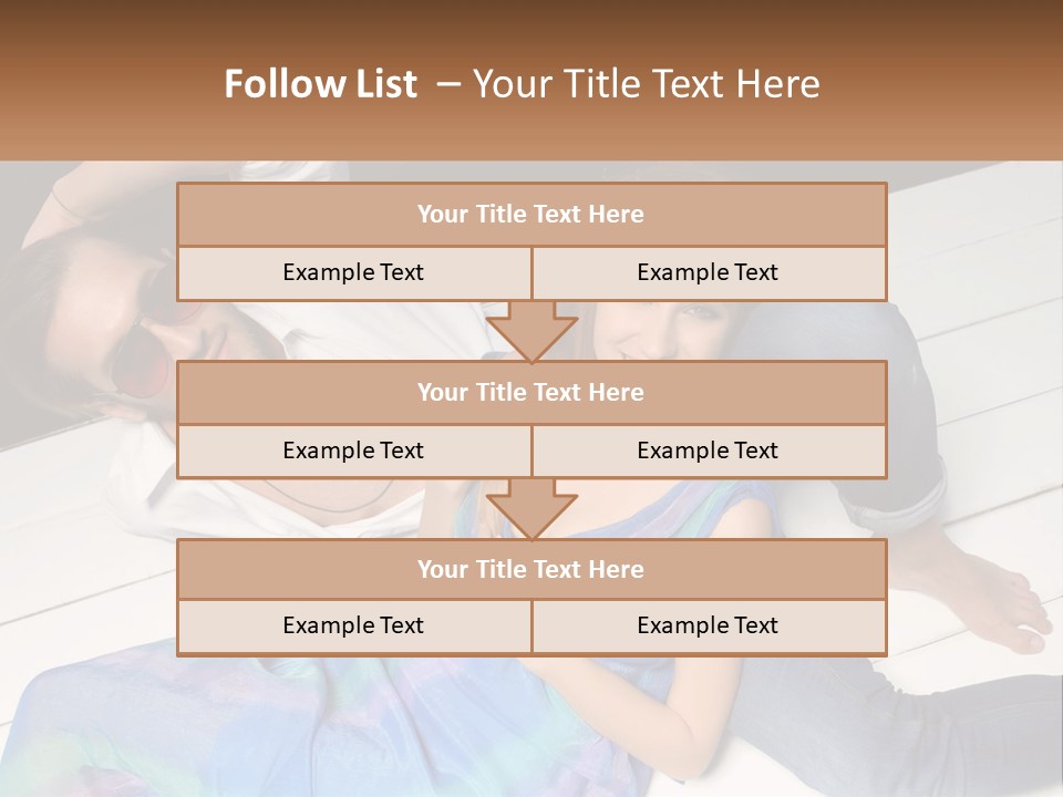 A Man And A Woman Laying On A Dock PowerPoint Template
