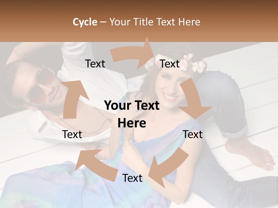 A Man And A Woman Laying On A Dock PowerPoint Template