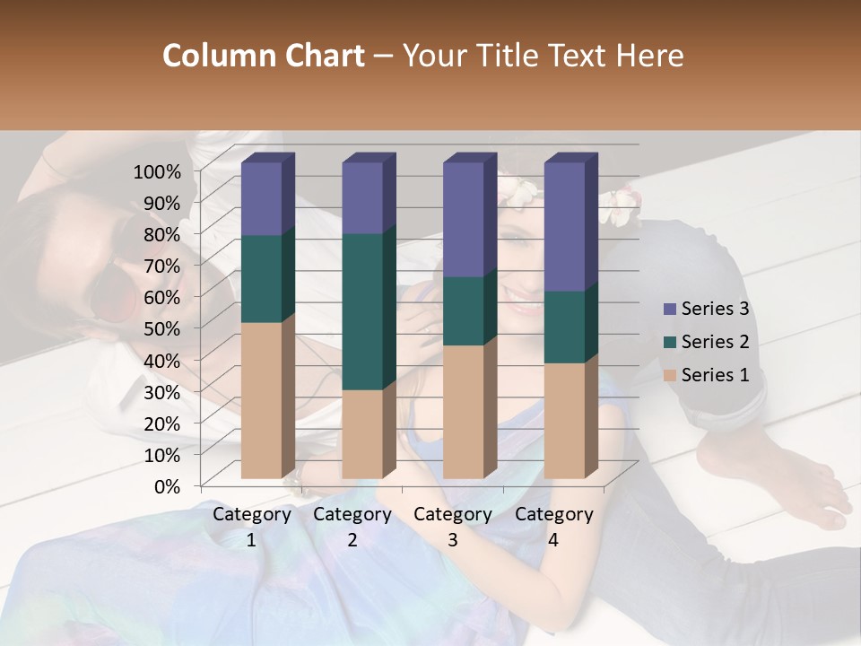 A Man And A Woman Laying On A Dock PowerPoint Template