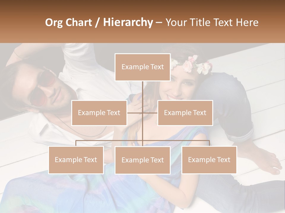 A Man And A Woman Laying On A Dock PowerPoint Template