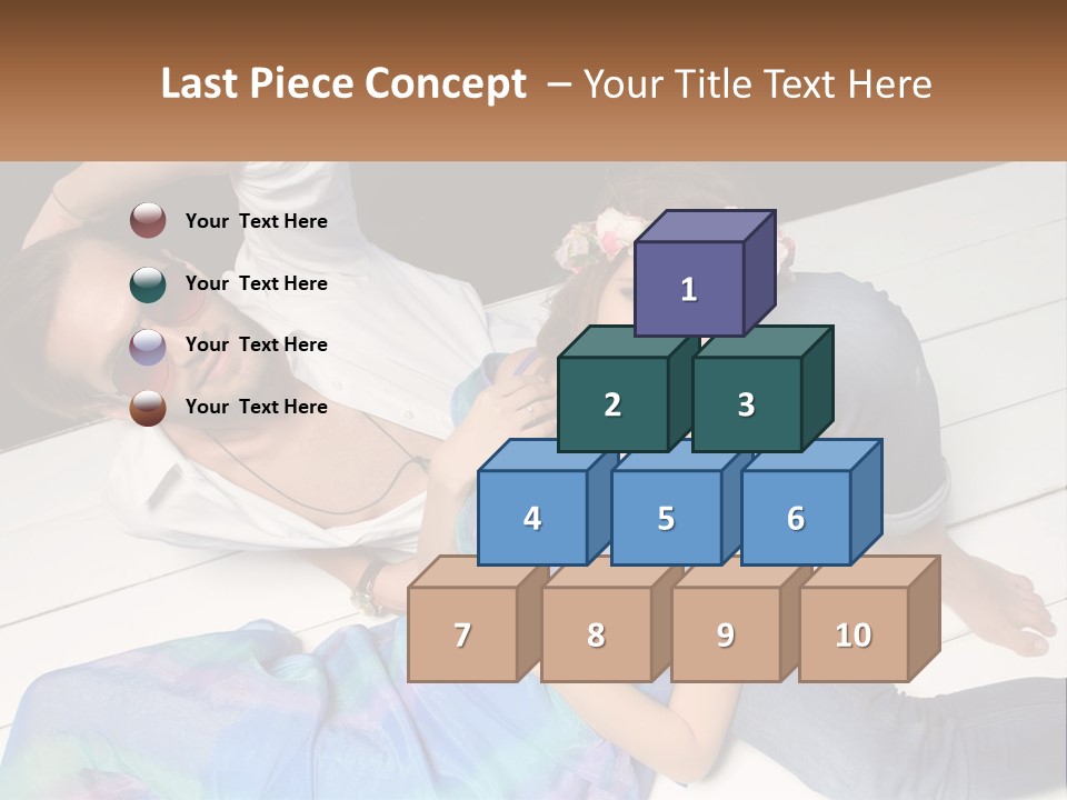 A Man And A Woman Laying On A Dock PowerPoint Template