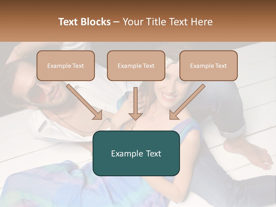 A Man And A Woman Laying On A Dock PowerPoint Template