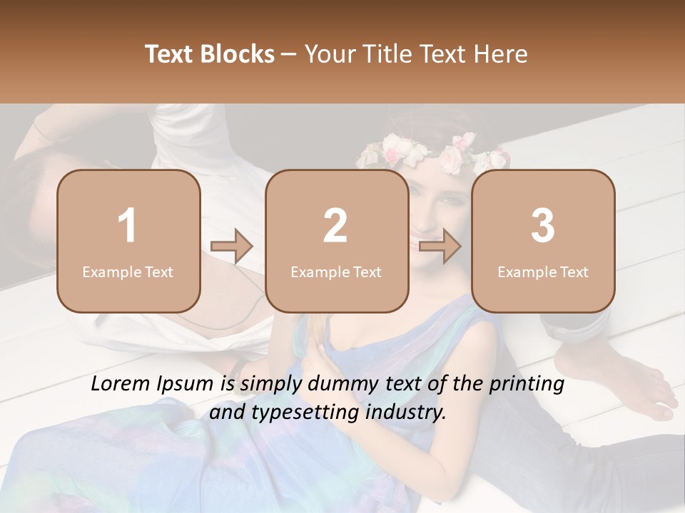 A Man And A Woman Laying On A Dock PowerPoint Template