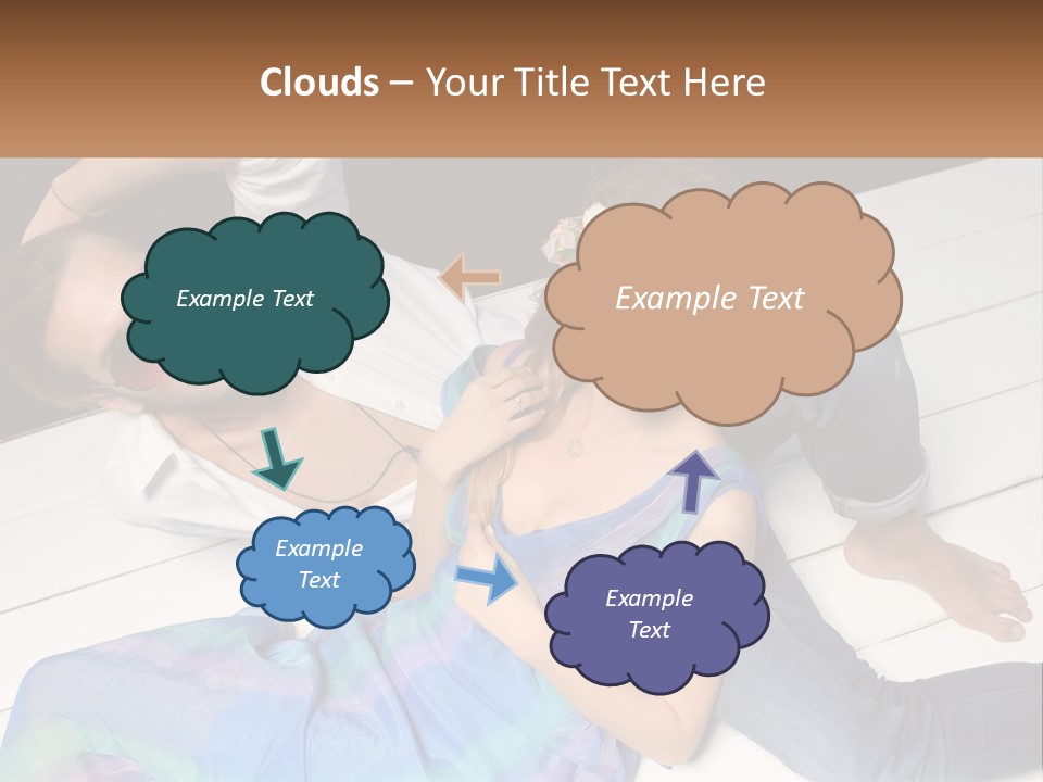 A Man And A Woman Laying On A Dock PowerPoint Template