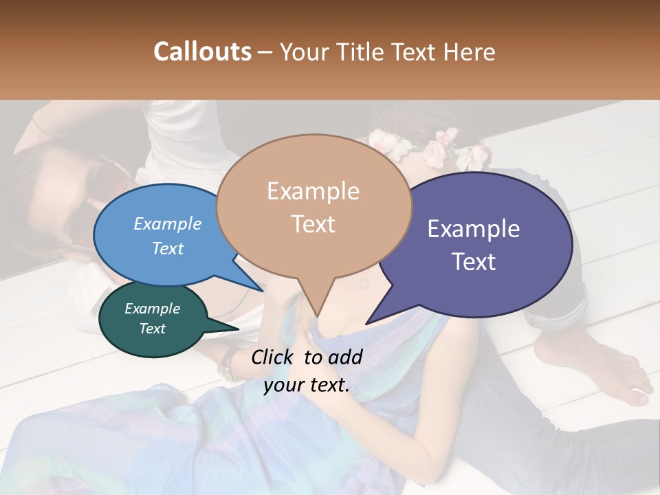 A Man And A Woman Laying On A Dock PowerPoint Template