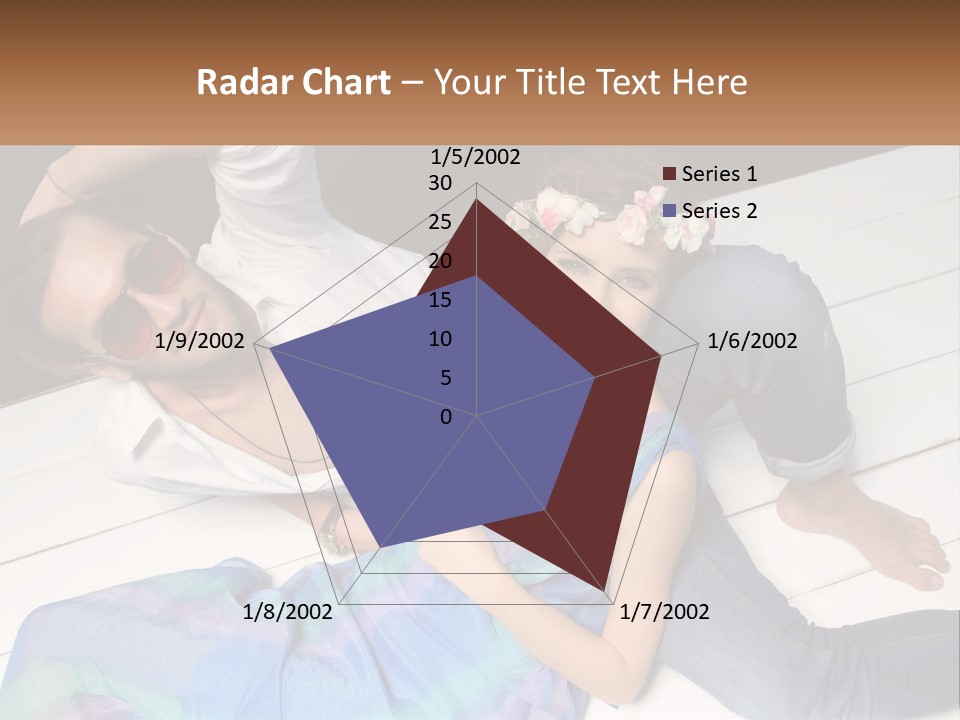 A Man And A Woman Laying On A Dock PowerPoint Template