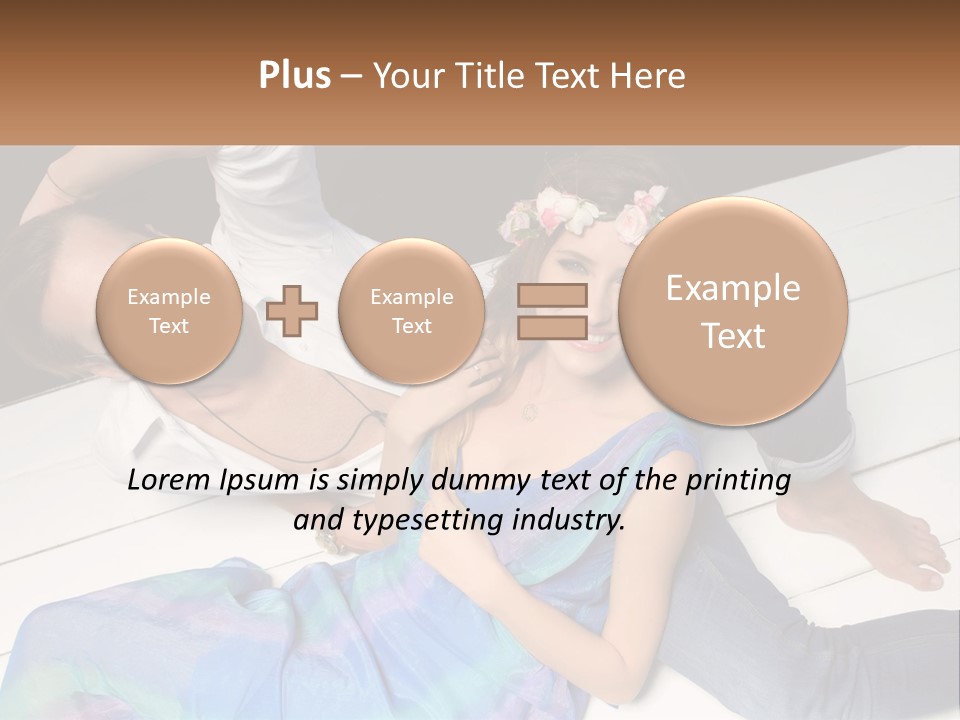 A Man And A Woman Laying On A Dock PowerPoint Template