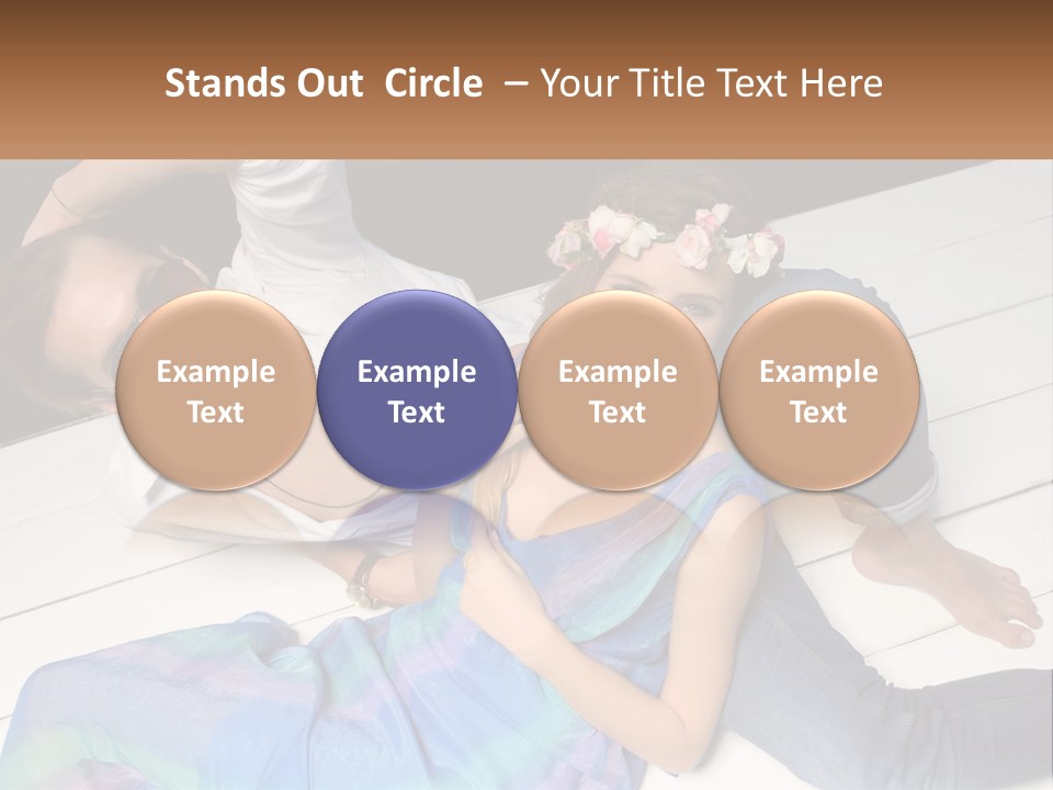 A Man And A Woman Laying On A Dock PowerPoint Template