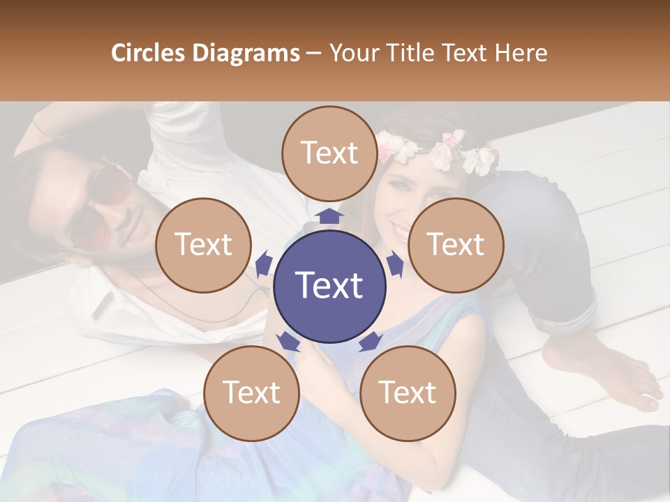 A Man And A Woman Laying On A Dock PowerPoint Template