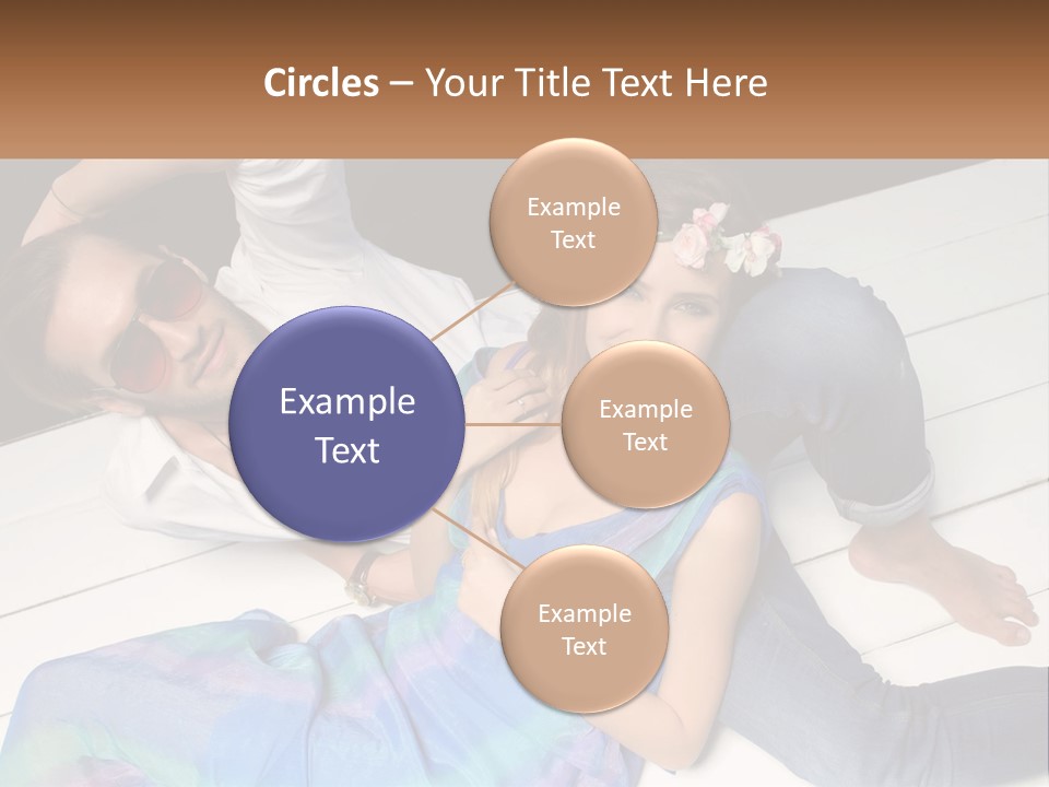 A Man And A Woman Laying On A Dock PowerPoint Template